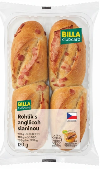Rohlík s anglickou slaninou