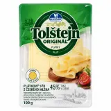 Sýr Tolštejn plátky Milko originál 45%