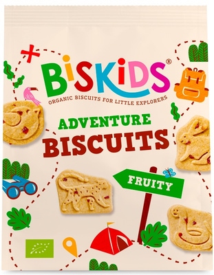 Biskids BIO Dětské celozrnné sušenky s kousky jablek bez přidaného cukru
