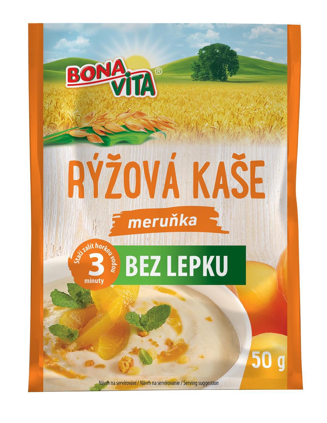 Bonavita Rýžová kaše meruňka 50g/20ks
