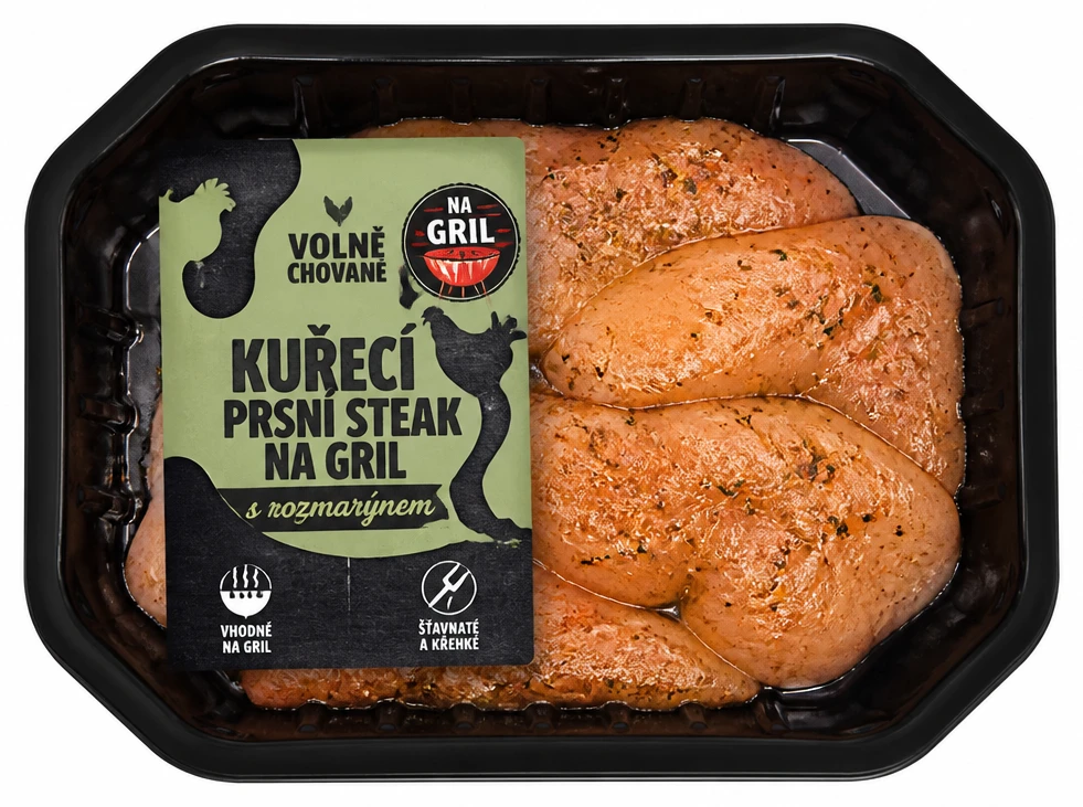 Kuřecí prsní steak na gril s rozmarýnem