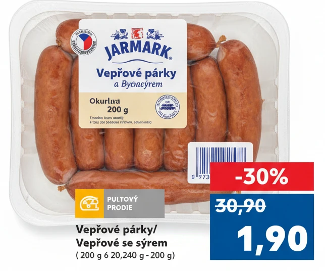 Vepřové párky/Vepřové párky se sýrem