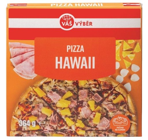 Váš Výběr Pizza Hawaii mražená 364g