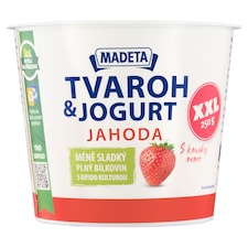 Madeta Jihočeský tvaroh & jogurt jahoda 250g