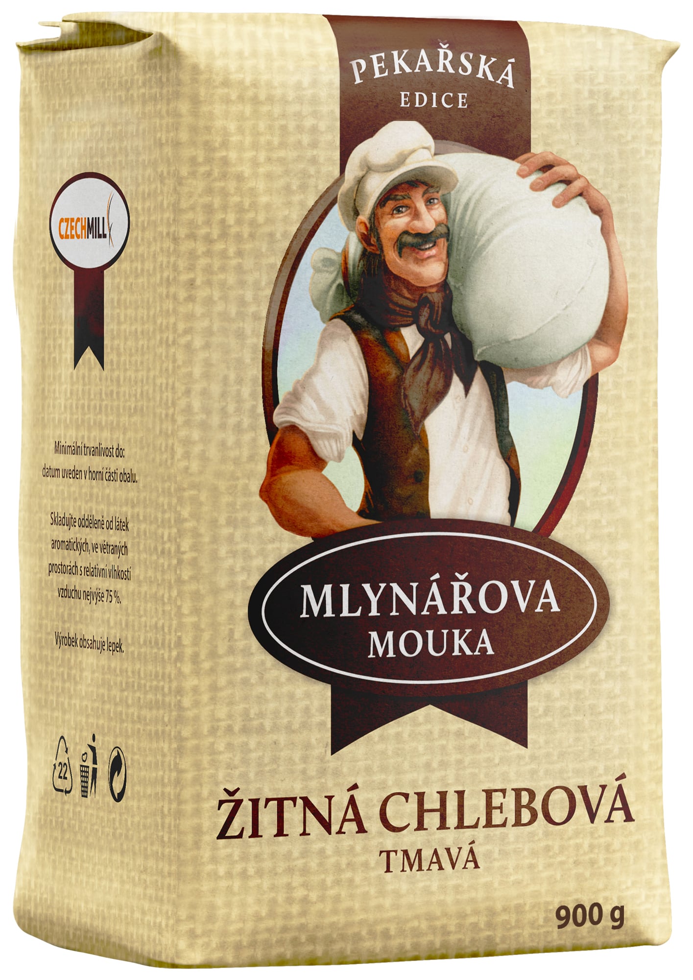 Mlynářova mouka žitná, tmavá chlebová