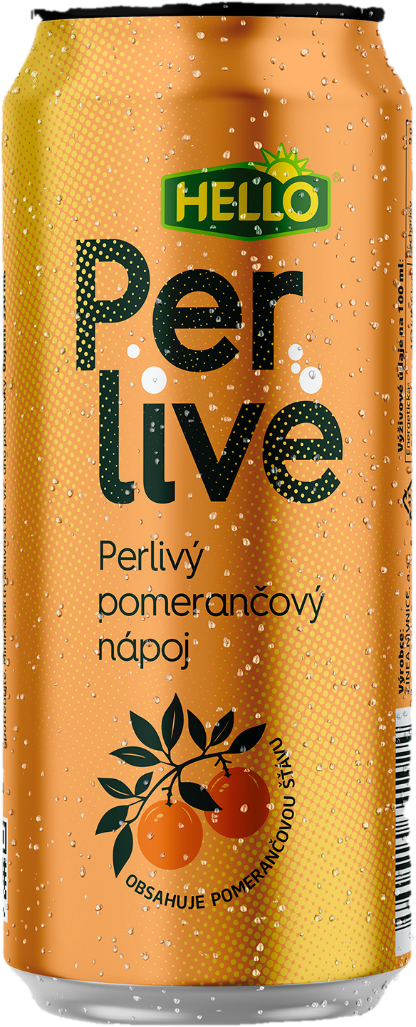 Hello Perlivé pomeranč plech