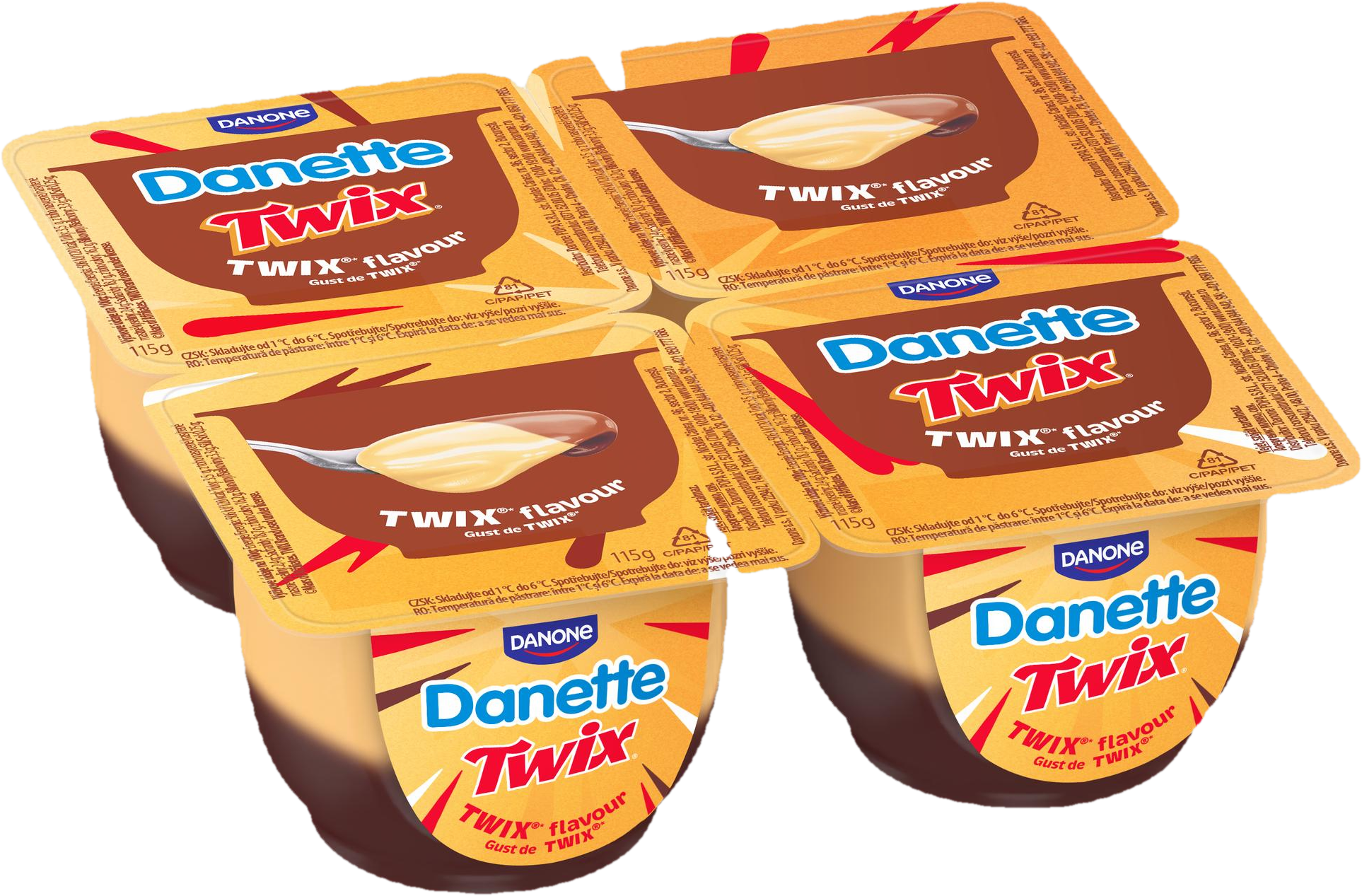 Danette Dezert s příchutí Twix (4×115 g)