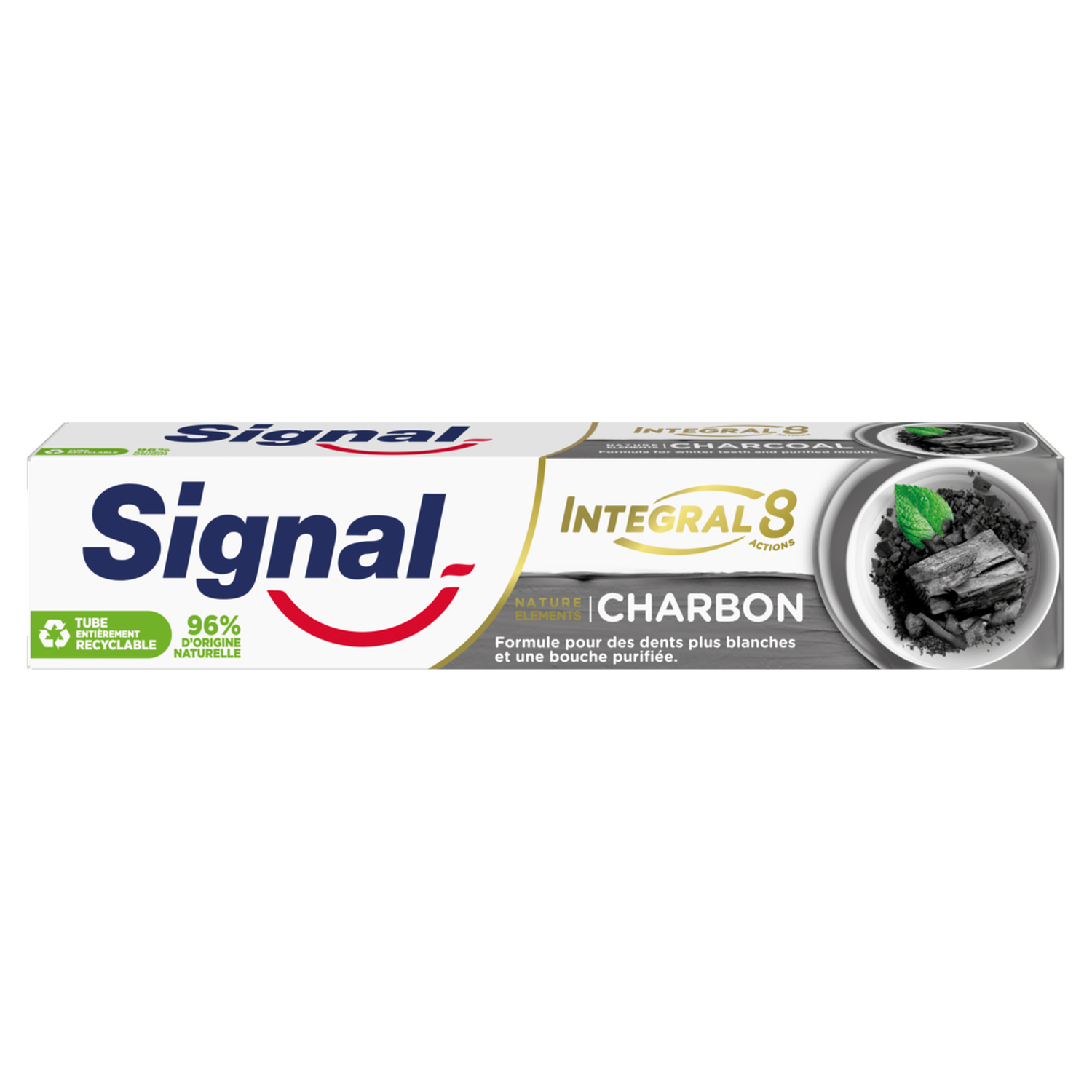 Signal Nature Elements Integral 8 Charcoal zubní pasta