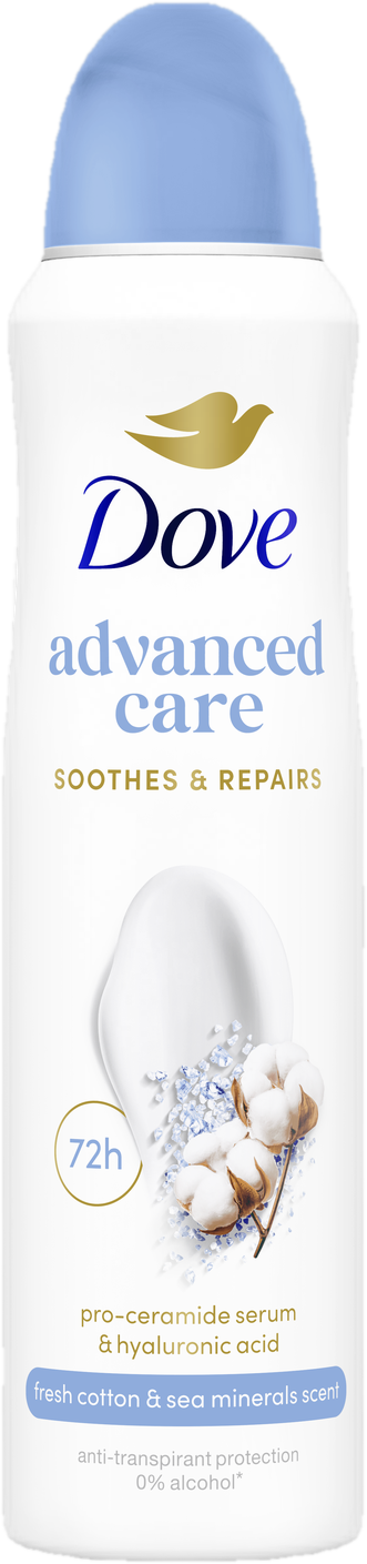 Dove Advanced Care Fresh Cotton and Sea Minerals antiperspirant sprej