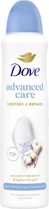 Dove Advanced Care Fresh Cotton and Sea Minerals antiperspirant sprej