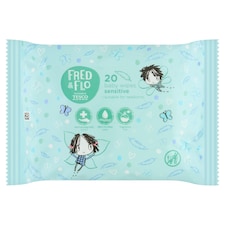 Fred & Flo Dětské vlhčené ubrousky pro citlivou pokožku neparfémované 20 ks