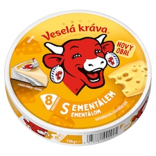 Veselá Kráva Tavený sýr s ementálem 8 ks 120g