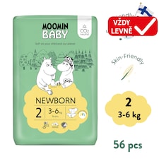 Moomin Baby Pleny 2 Newborn 3-6 kg 56 ks