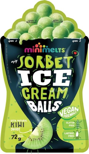 Kuličková zmrzlina Mini Melts BIG s příchutí Kiwi
