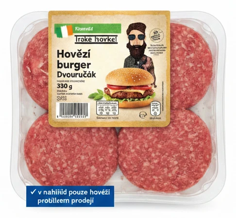 KOSTELECKÉ UZENINY Hovězí burger Dvouručák