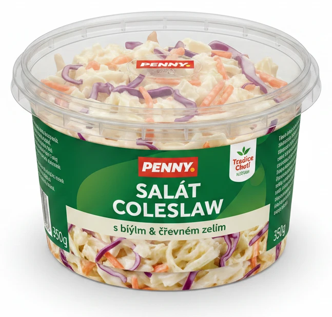 Salát Coleslaw s bílým červeným zelím