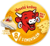 Veselá Kráva Tavený sýr s ementálem (8 ks)