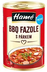 Hamé BBQ fazole s párkem