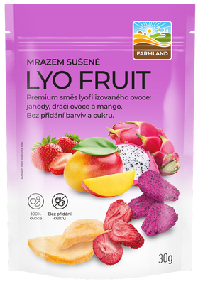 Farmland Lyo Mix jahody, dračí ovoce, mango