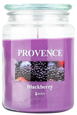 Provence Svíčka ve skle s víčkem Ostružina 510g