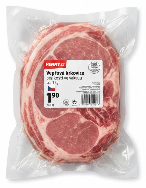 Vepřová krkovice bez kosti balená ve vakuu