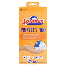 Spontex Protect 100 jednorázové vinylové rukavice M 7-7 1/2 100 ks