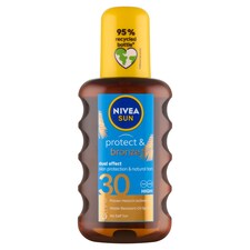 Nivea Sun Protect & Bronze Olej na opalování ve spreji podporující zhnědnutí OF 30 200ml