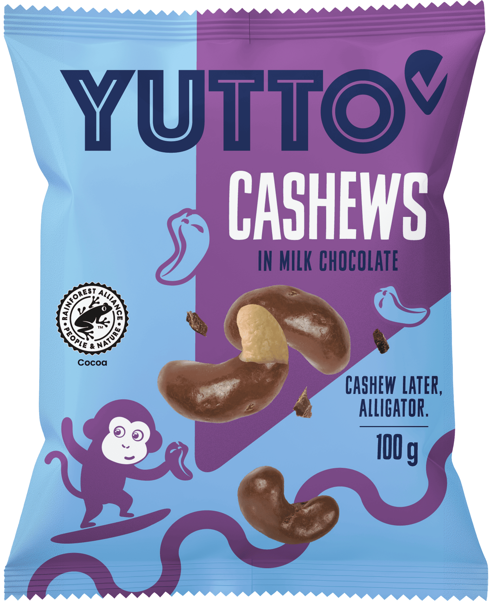 Yutto Kešu v mléčné čokoládě