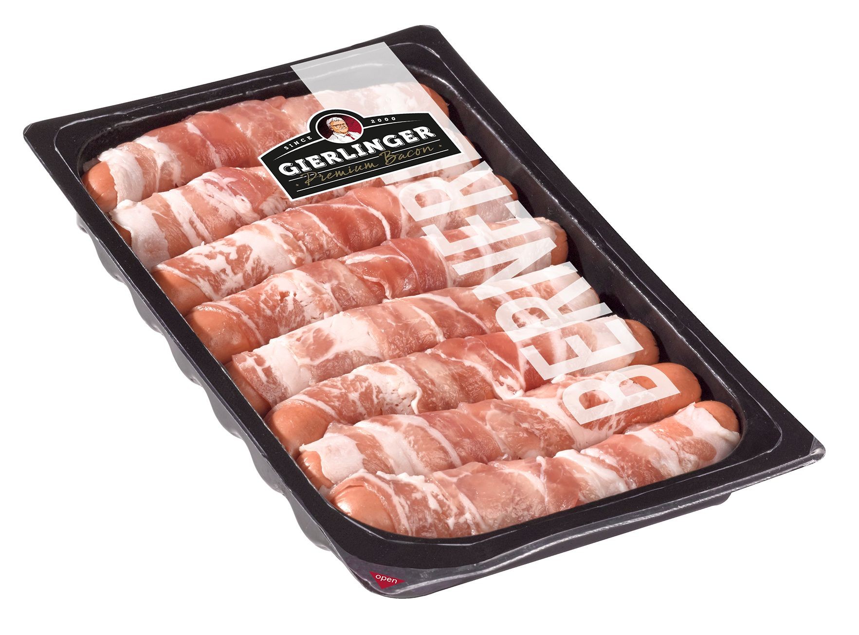 Berner grilovací klobásky se sýrem ve slanině 250g