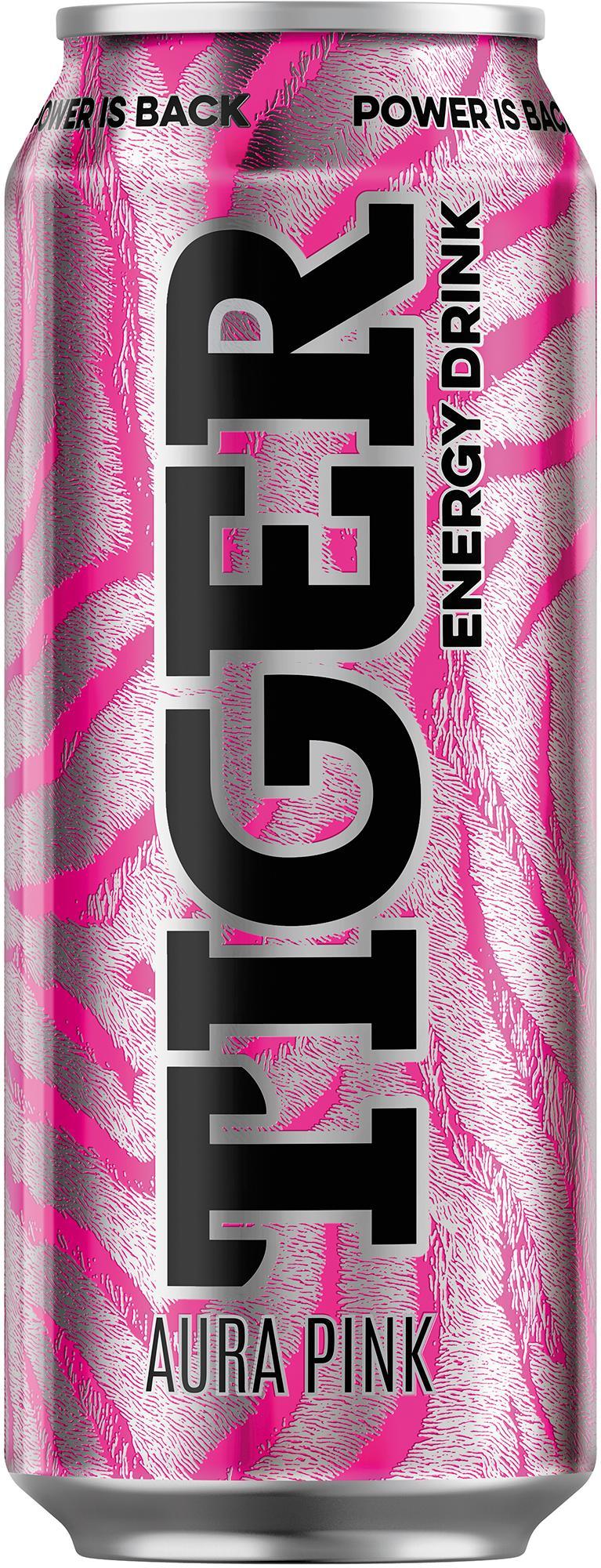 Tiger Energy drink Aura Pink Candy plech