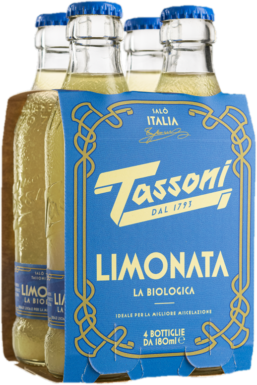 Tassoni Limonata Bio 4×180ml sklo