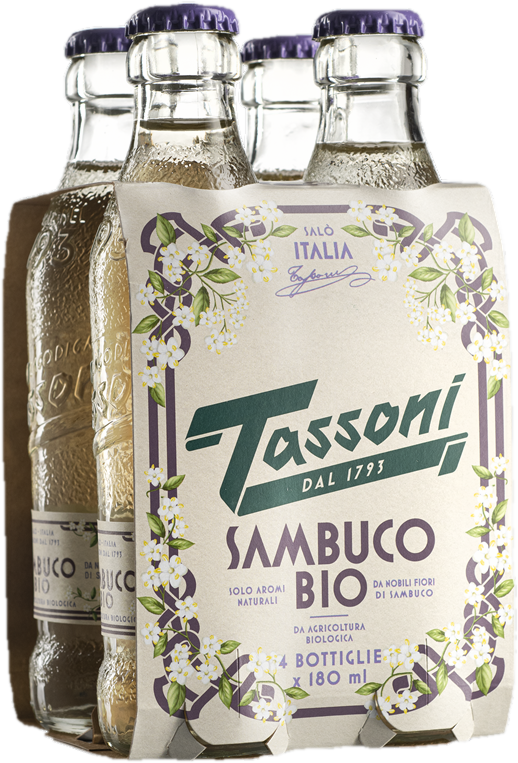 Tassoni Sambuco Bio 4×180ml sklo
