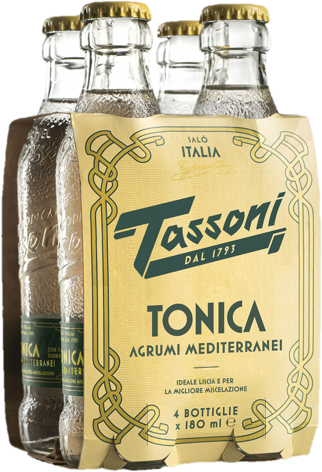 Tassoni Tonic Mediterranei 4×180ml sklo