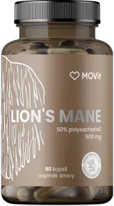 MOVit Lions mane 50% polysacharidů 500mg cps.90