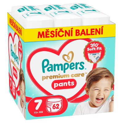 Pampers Premium Plenkové kalhotky Monthly Box, vel. 7 (15+ kg)