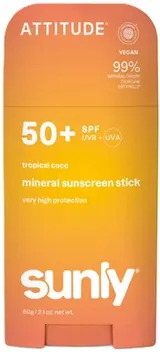 Attitude Sunly Minerální opalovací krém SPF 50+ s vůní tropického kokosu
