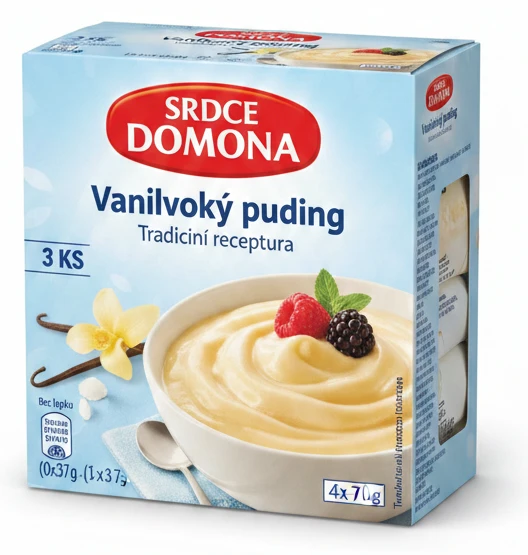 Srdce domova Vanilkový puding