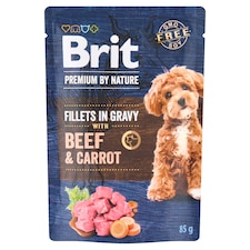Brit Premium by Nature Beef & Carrot kompletní prémiové mokré krmivo pro dospělé psy 85g