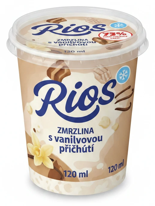 Zmrzlina s vanilkovou příchutí Rios