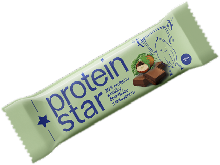 protein star 20% čokoláda s oříšky