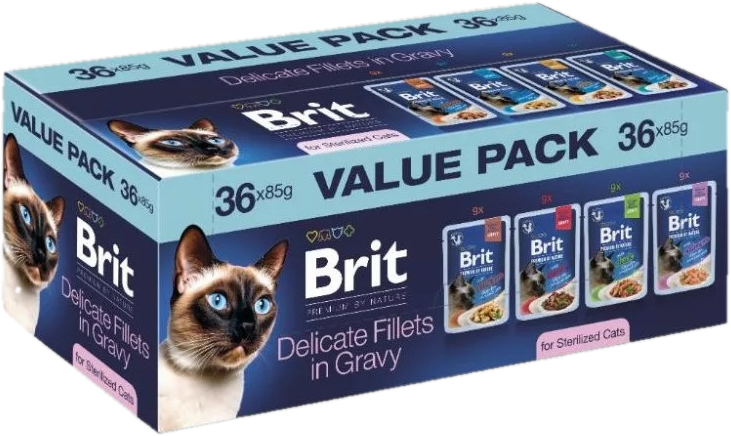 Brit Premium by Nature Sterilised kapsičky pro kočky 36×85 g