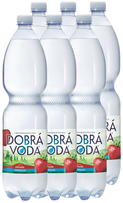 Dobrá voda Neperlivá s příchutí jahoda 6 x 1.5 L