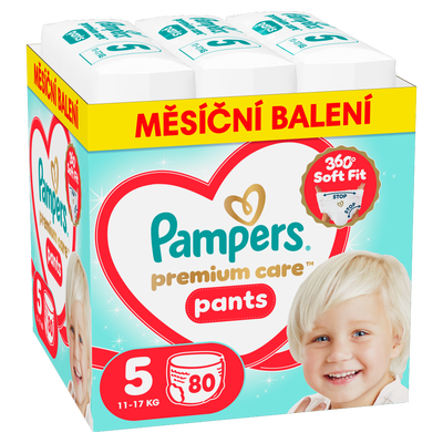 Pampers Premium Plenkové kalhotky Monthly Box, vel. 5 (11-17 kg)