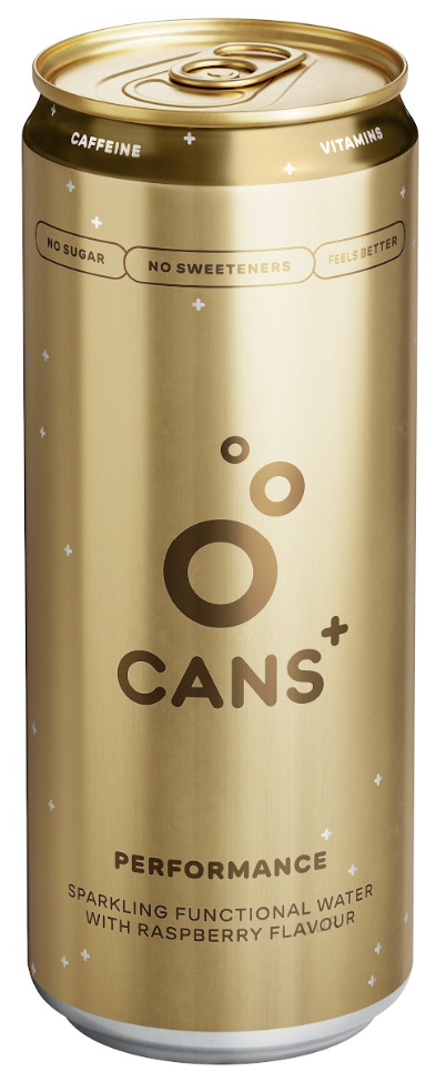 Cans+ Performance Perlivý funkční nápoj s malinovou příchutí