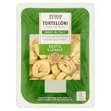 Tortelloni nesušené vaječné těstoviny plněné sýrem ricotta a špenátem 250g