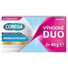 Corega Jemně mátový original extra silný fixační krém pro zubní náhrady 2 x 40g