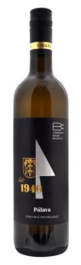 Pálava, moravské zemské víno, bílé, polosladké, 0,75 l