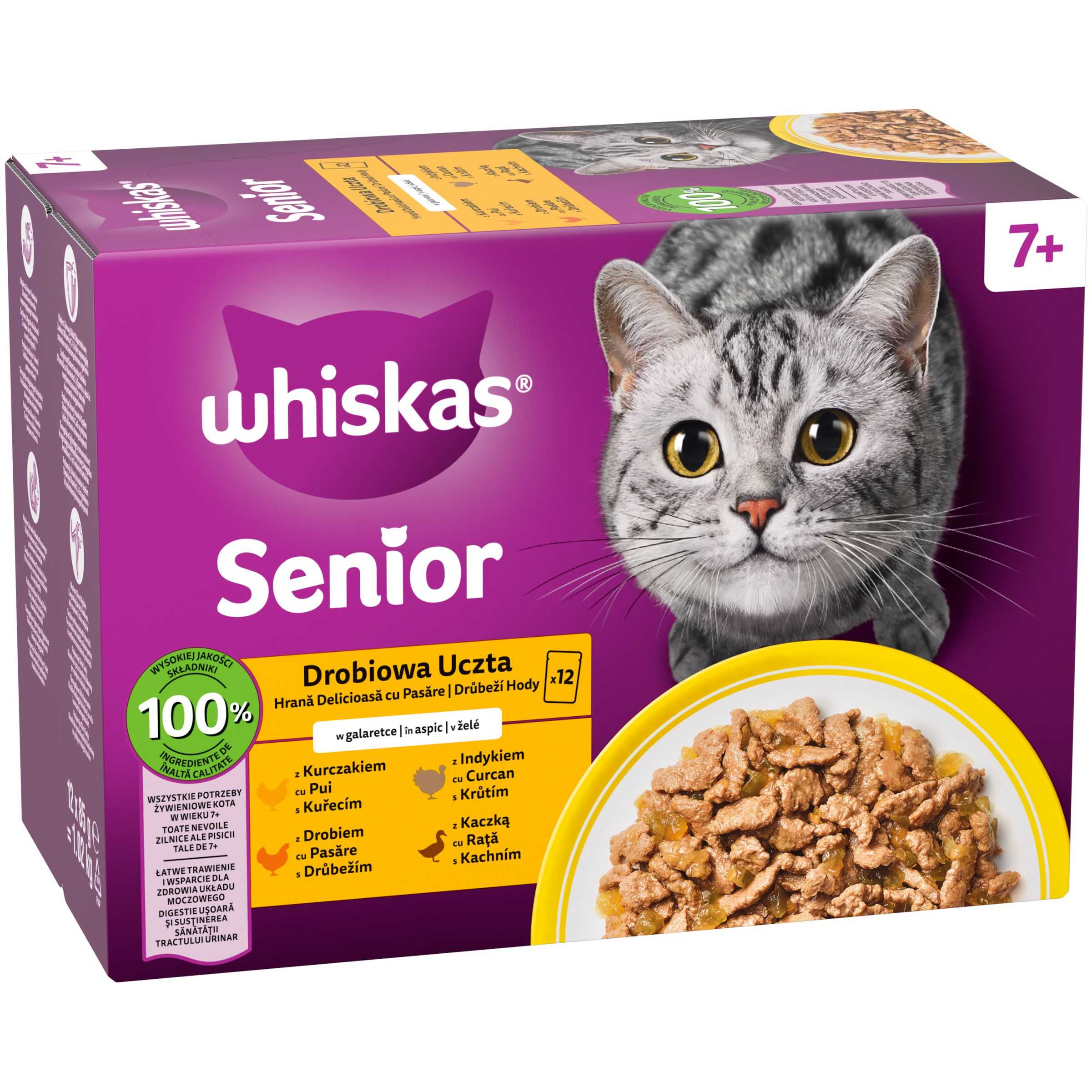 Whiskas Senior drůbeží v želé 12x85g