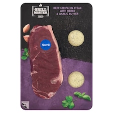 Grill Master Hovězí Striploin steak s bylinkovo-česnekovým máslem