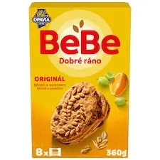 Opavia BeBe Dobré ráno müsli s ovocem sušenky s 5 celozrnnými cereáliemi multibalení 360 g
